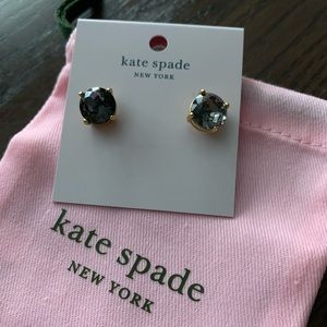 NEW Kate Spade Black Gumdrop Stud Earrings